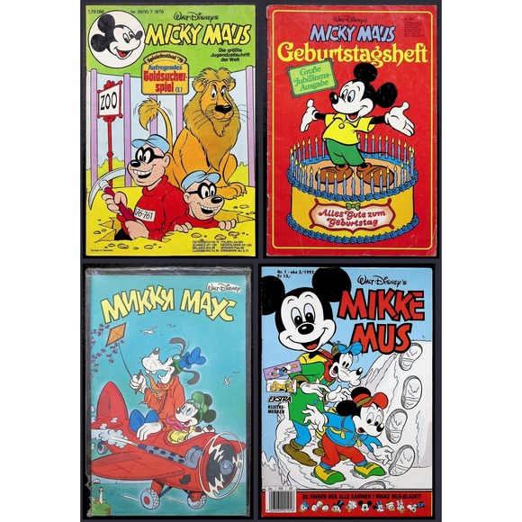 Mickey Mouse Micky Maus Comic Book Lot Walt Disney German Russian Norwegian - Picture 1 of 10